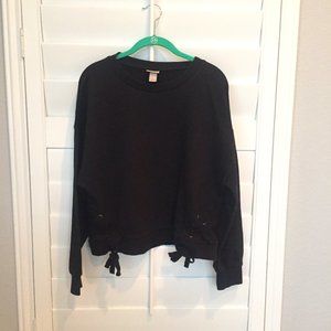 Mossimo Sweatshirt with Decorative Ties